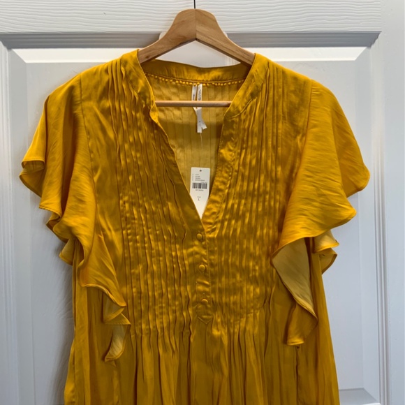 NWT Anthropologie Ruffled Pintucked Blouse - Picture 8 of 16